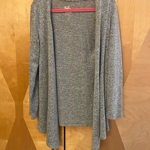 Girls Gray Heather Cardigan